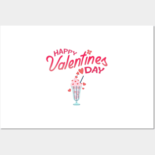 Happy Valentines Day - Icecream! Posters and Art